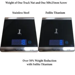 Foilite - M8 Titanium Hydrofoil Hardware Set - 4 Track Nuts And 4 M8 Screws Discounts Apply ! -Wind Rush Shop foilite titanium m8 screw track nut set 5
