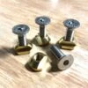 M8 Hydrofoil Brass Track Nuts(4) And Stainless Steel M8 X 25mm Mounting Screws(4) Discounts Apply ! -Wind Rush Shop foilmount m8 brass track nut screw set 1